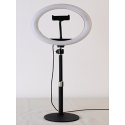 RING LIGHT LS-260-6 10.0" WITH PHONE HOLDER AND ADJUSTABLE STAND 3 COLOR LIGHT ADJUSTMENT BLACK